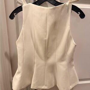 Zara Cream Sleeveless Blouse